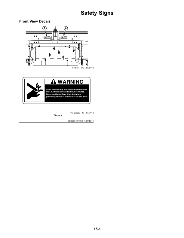 John Deere 725D, 730D, 735D, 740D Draper Platforms Operator’s Manual (OMHXE147793) Workshop Guide