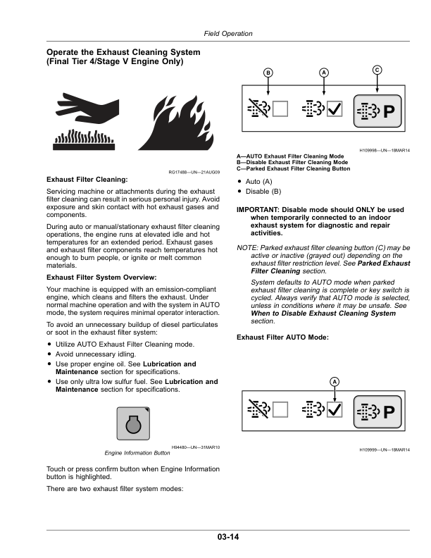 John Deere T670, HillMaster Combines (120000-) Operator’s Manual (OMHXE150297) Workshop Guide