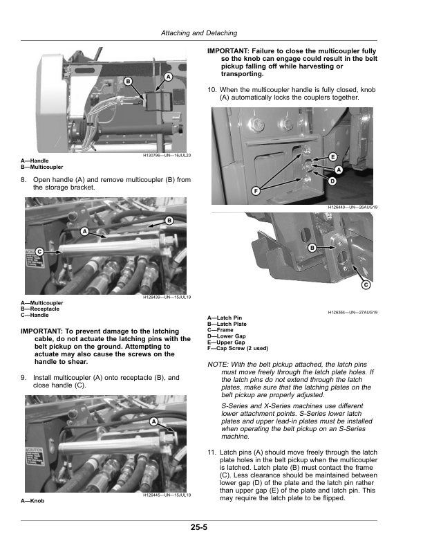 John Deere BP15 Belt Pickup (815001-) Operator’s Manual (OMHXE160674) Workshop Guide