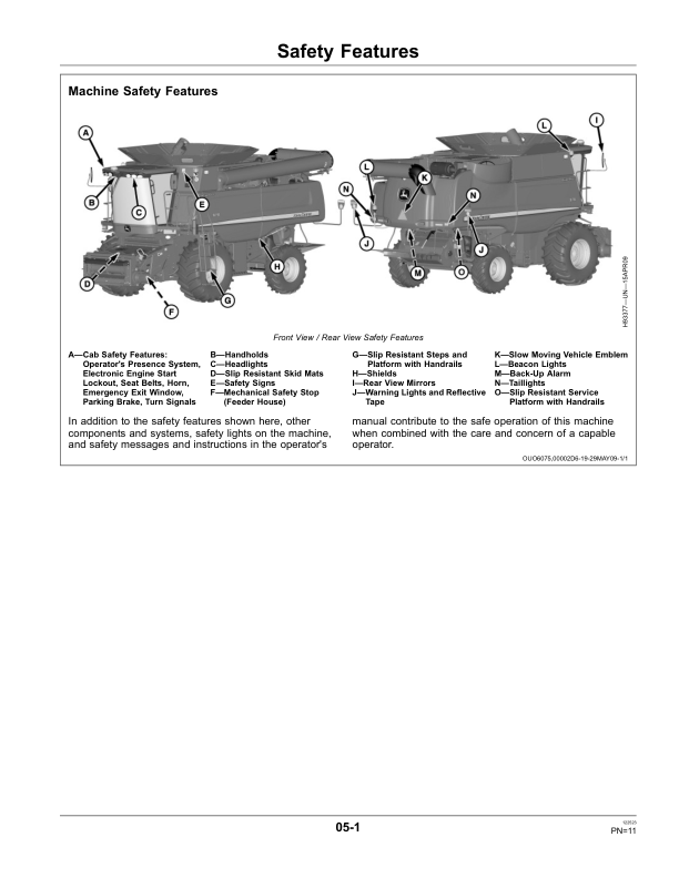 John Deere 9870 STS Combine (740101-) Operator’s Manual (OMHXE22999) Workshop Guide