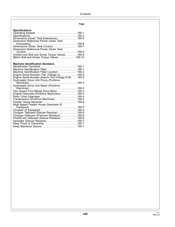 John Deere S680 & S690 Combines (S.N. 745101- ), North America Operator’s Manual (OMHXE29688) Workshop Guide