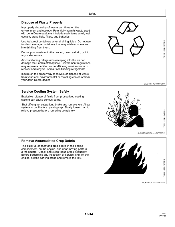 John Deere S650, S660, S670, S680 & S690 CombinesExport Edition (785001-) Operator’s Manual (OMHXE90239) Workshop Guide