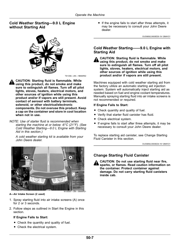 John Deere 400R, 408R, 410R, 412R, 600R, 612R, 616R Self-Propelled Sprayer/Spreader Operator’s Manual (OMKK122678) Workshop Guide