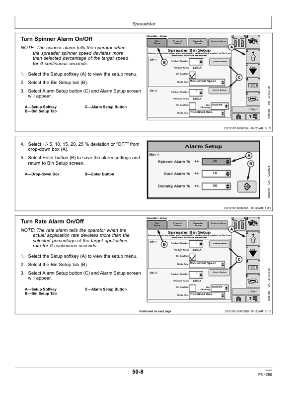 John Deere R4030, R4038 & R4045Self-Propelled Sprayer/Spreader North America (011101- ) Operator’s Manual (OMKK25485) Workshop Guide