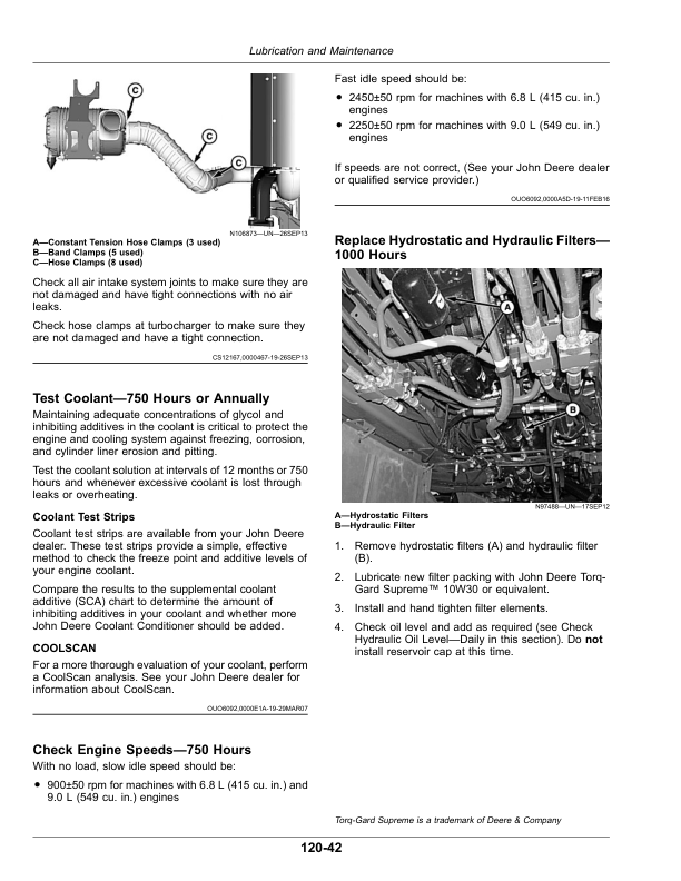 John Deere R4030, R4038, R4044, R4045 Self-Propelled Sprayer/Spreader Operator’s Manual (OMKK51056) Workshop Guide