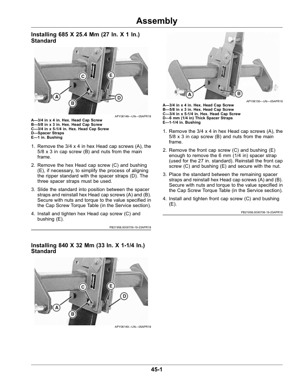 John Deere 22B Integral Ripper Operator’s Manual (OMKK54046) Workshop Guide