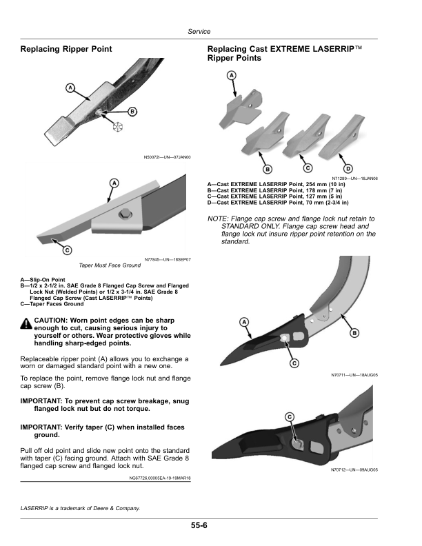 John Deere 915 V-Ripper (Manufactured in Monterrey) Operator’s Manual (OMKK54117) Workshop Guide