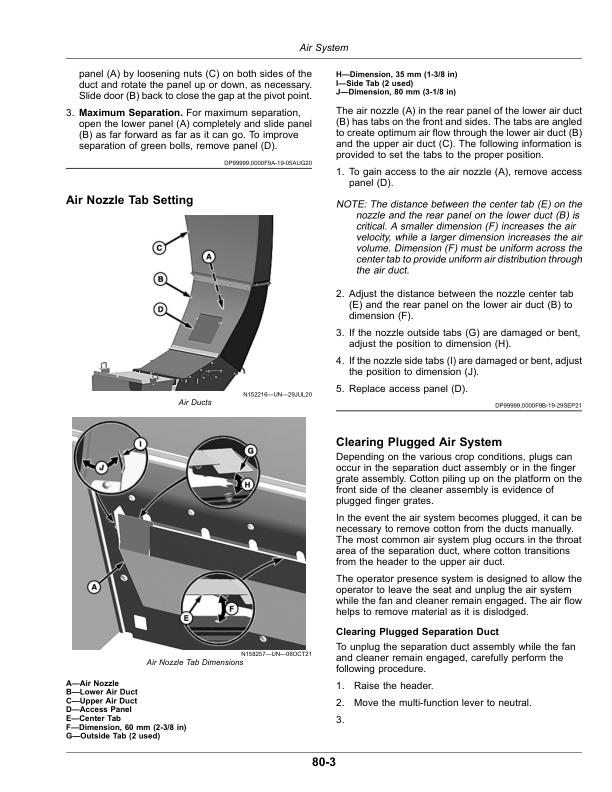 John Deere CS770 Cotton Stripper (230001-240000) (North American) Operator’s Manual (OMKK99250) Workshop Guide