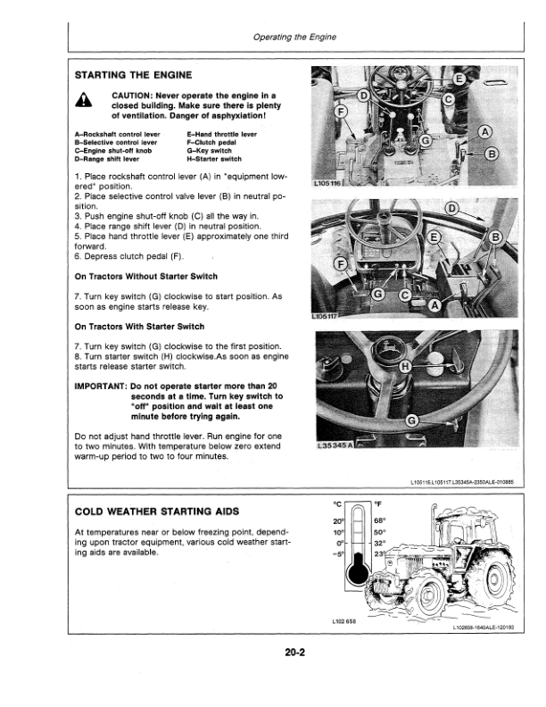 John Deere 2350, 2550 Utility Tractors Operator’s Manual (OML39648) Workshop Guide