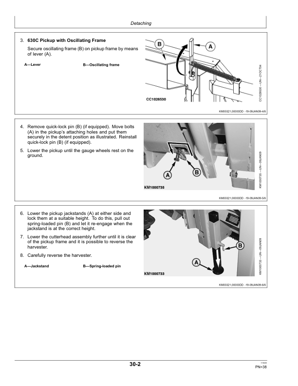 John Deere 630C, 640C & 645C Windrow Pickups Operator’s Manual (OMLCA97415) Workshop Guide