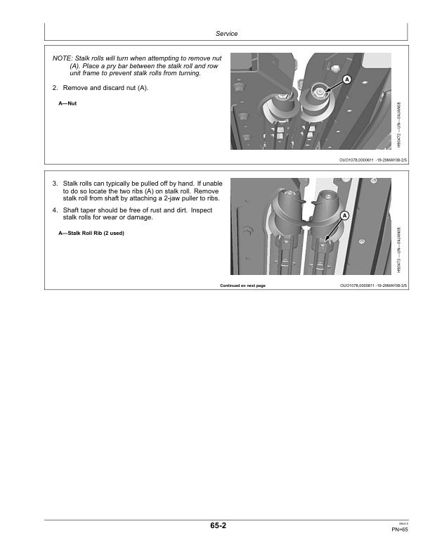 John Deere 606C & 608C Corn Heads Operator’s Manual (OMLCA97481) Workshop Guide