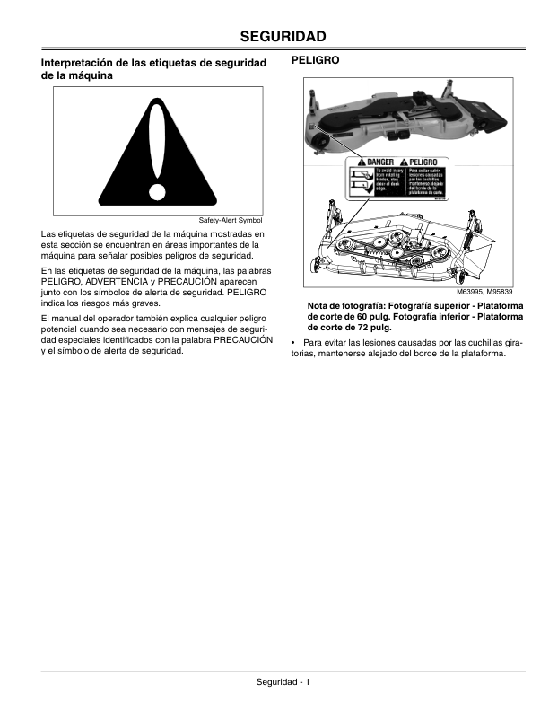 John Deere 60, 72 Inch Mid-Mount Mowers for 4210, 4310, 4410 CUT Operator’s Manual (OMLVU13008) Workshop Guide