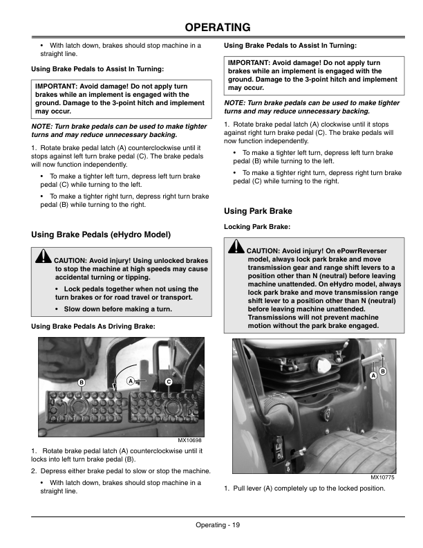 John Deere Compact Utility Tractors 4310, 4410 Operator’s Manual (OMLVU13211) Workshop Guide