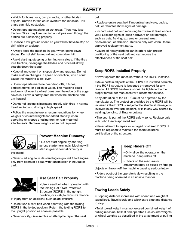 John Deere Compact Utility Tractor 3320 – (330001-710000) 3520 – (358001-710000) 3720 – (380001-710000) European Edition Operator’s Manual (OMLVU22973) Workshop Guide