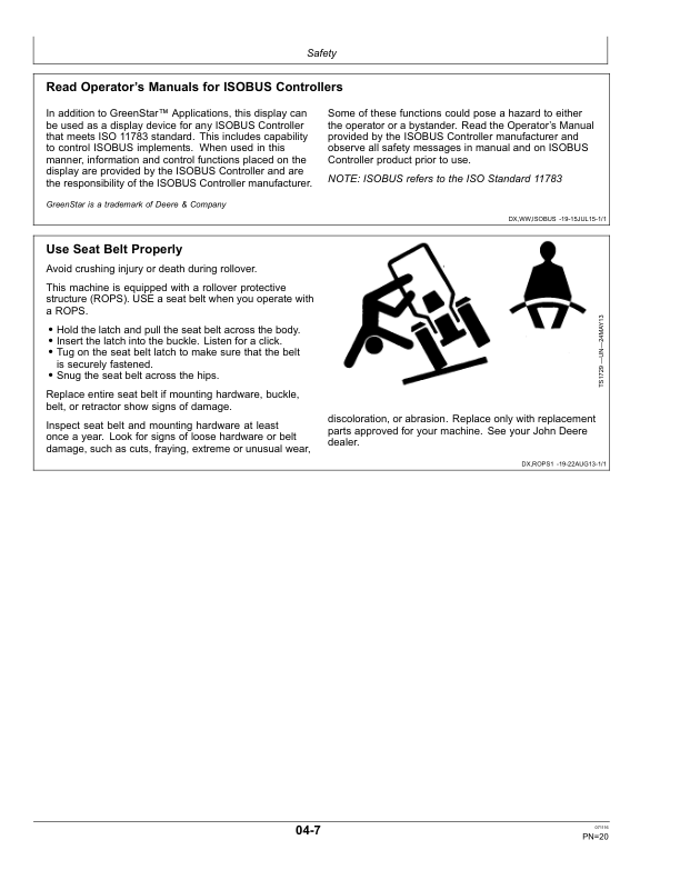 John Deere 3025E, 3032E & 3038E Compact Utility Tractors (North American) Operator’s Manual (OMLVU31846) Workshop Guide