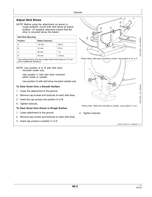 John Deere 47 & 54 Inch Quick-Hitch Snowblowers Operator’s Manual (OMLVU33941) Workshop Guide