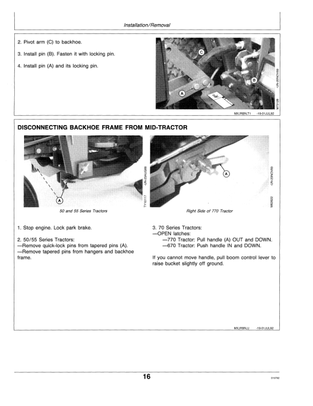 John Deere 7 Backhoe Operator’s Manual (OMM113912) Workshop Guide
