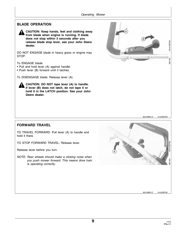 John Deere 14SB (255001-), 14SE (225001-) Rotary Mowers Operator’s Manual (OMM118287) Workshop Guide