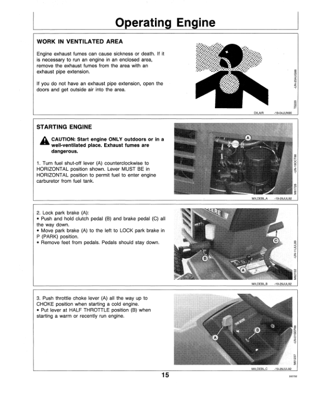 John Deere STX38 Lawn Tractor: Ser# On Cover Should Be (010001-) Operator’s Manual (OMM118323) Workshop Guide