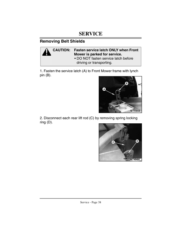 John Deere 60-In. Tractor-Mount Mower Operator’s Manual (OMM119398) Workshop Guide