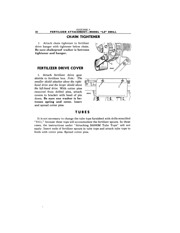 John Deere Van Brunt Fertilizer Attachment for 7-In.Model LL, 10 x 14 Model LZ Grain Drills Operator’s Manual (OMM11955) Workshop Guide