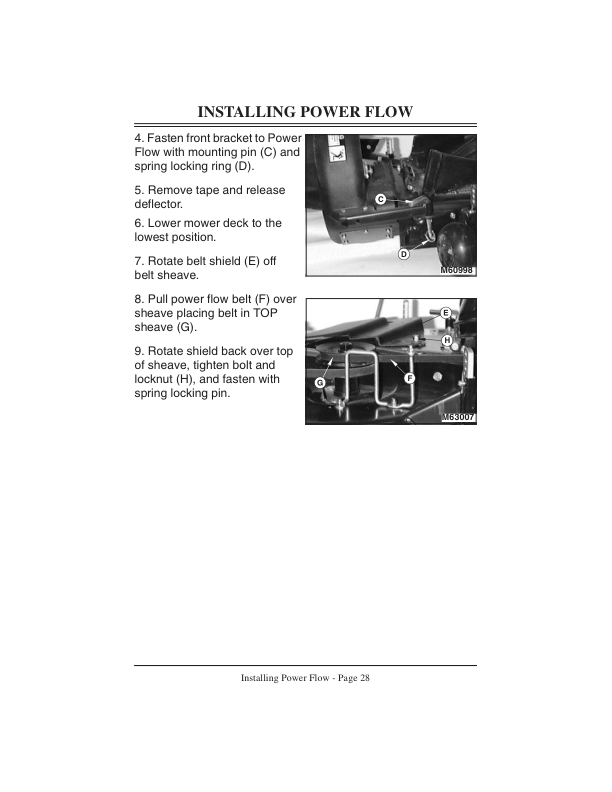 John Deere Power Flow MCS for 38, 46, 50 Inch Mowers Operator’s Manual (OMM121515) Workshop Guide
