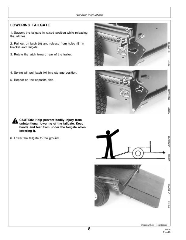 John Deere 22 Utility Trailer Operator’s Manual (OMM121697) Workshop Guide