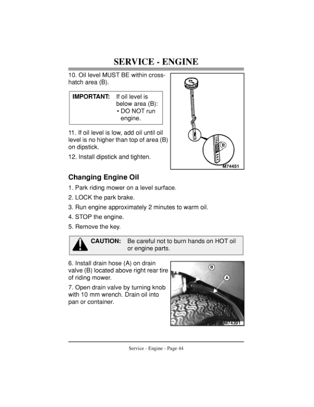John Deere GX75 & GX95 Riding Mower Operator’s Manual (OMM121742) Workshop Guide