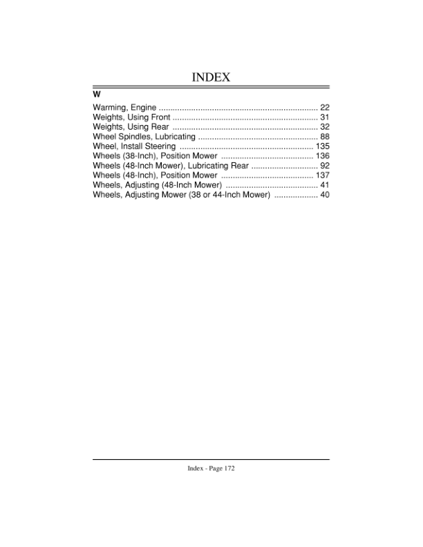 John Deere LX172, LX176, LX178, LX188 & LX173 Lawn Tractors Operator’s Manual (OMM125726) Workshop Guide