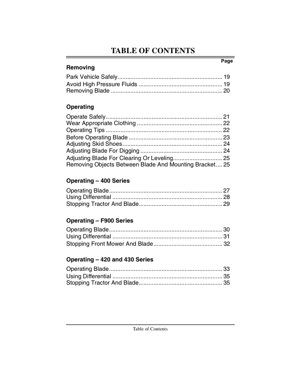 John Deere 54-Inch Front Blade (040001-) Operator’s Manual (OMM126796) Workshop Guide