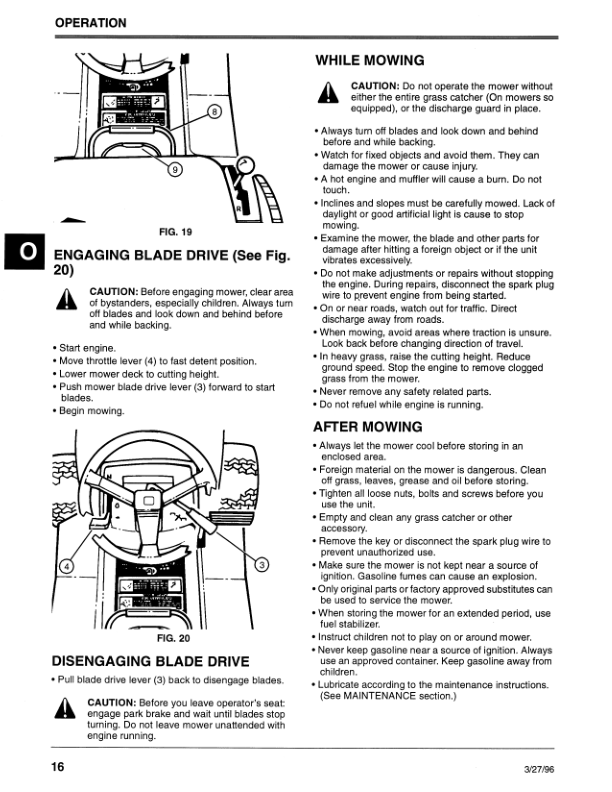 John Deere Sabre Lawn Tractor 38-Inch, 46-Inch Operator’s Manual (OMM127282) Workshop Guide