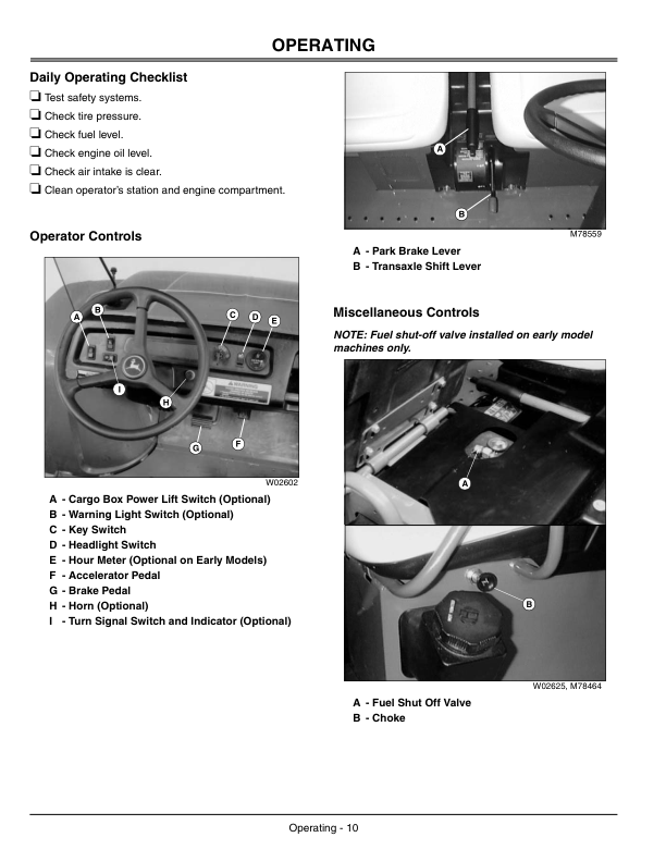 John Deere Turf Gator 4 x 2 (001001-) Operator’s Manual (OMM128544) Workshop Guide