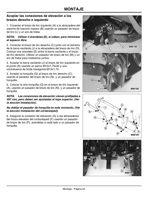 John Deere 54, 60-In. Mid-Mount Rotary Mower for 4100 CUT (010001-) Operator’s Manual (OMM134748) Workshop Guide
