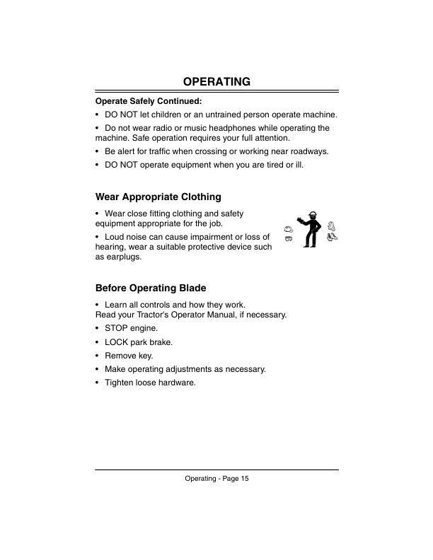 John Deere 42-Inch Front Blade for 100, LX, GT Series Tractors (090001-) Operator’s Manual (OMM136337) Workshop Guide