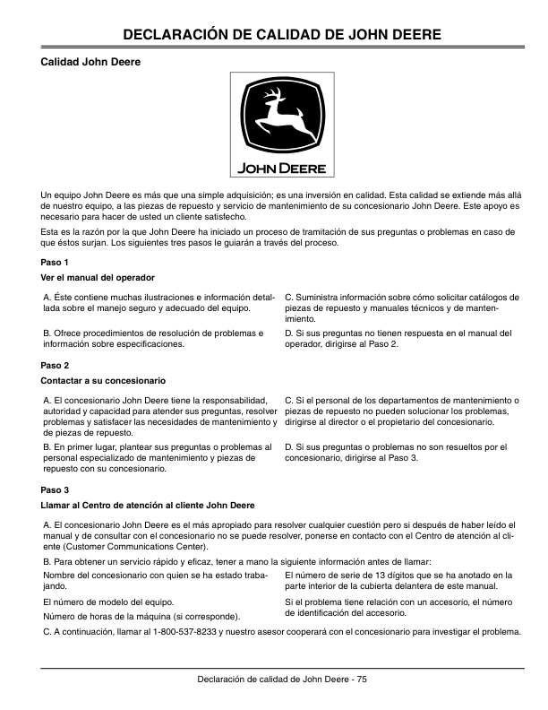 John Deere 4×2 & 6×4 Gator Utility Vehicle North America 4×2 (039280-068204), 6×4 (039289-068204) Operator’s Manual (OMM136969) Workshop Guide