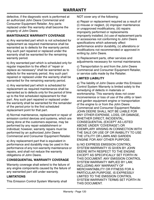 John Deere M653, M655, & M665 Mid-Mount ZTRAK (010001-) Operator’s Manual (OMM138801) Workshop Guide