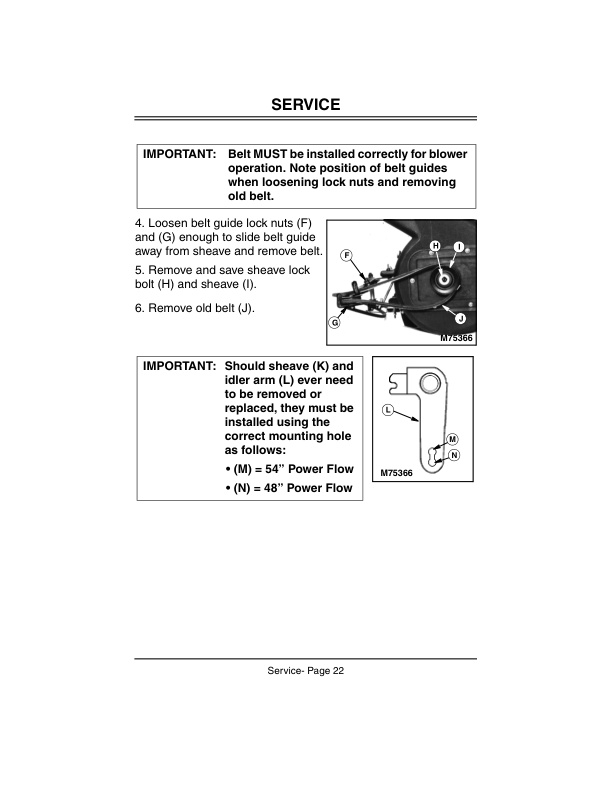 John Deere PowerFlow for 48-, 54-Inch Mowers (010001-) Operator’s Manual (OMM140342) Workshop Guide