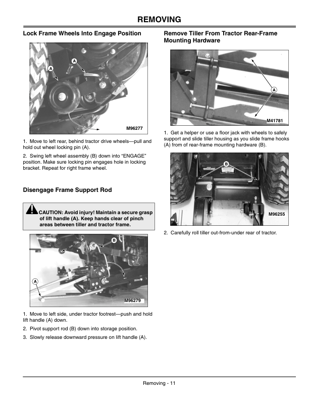 John Deere 30-Inch Mechanical Tillers North America (010001-) Operator’s Manual (OMM141979) Workshop Guide