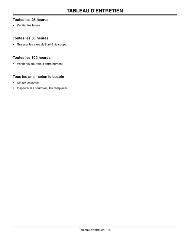 John Deere 42C Mower Deck Operator’s Manual (OMM142642) Workshop Guide