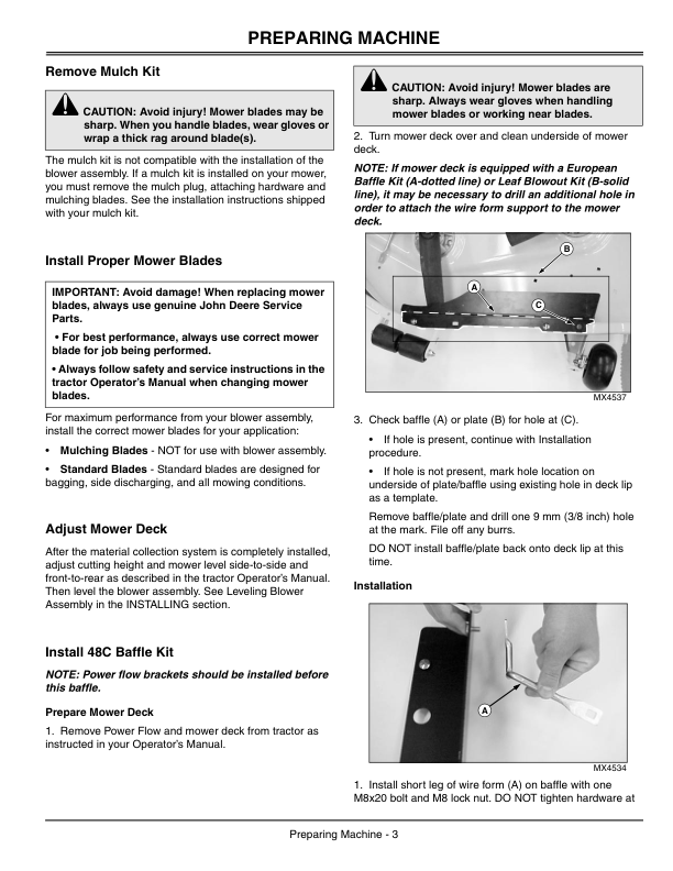 John Deere 48 QT Powerflow Blower Assembly (010001-) Operator’s Manual (OMM143197) Workshop Guide