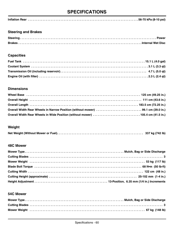John Deere GX355 Lawn & Garden Tractor Operator’s Manual (OMM145730) Workshop Guide