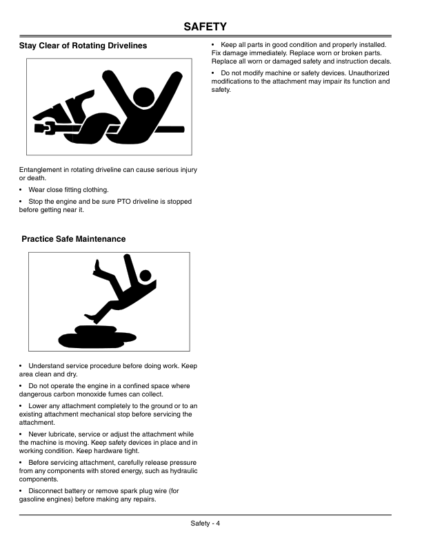 John Deere 647 Rotary Tiller For X475, X485, X575, X585 Series Tractor Operator’s Manual (OMM149340) Workshop Guide