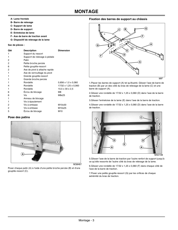 John Deere Front Blade 44-Inch for LT/LTR Lawn Tractors (w/footlift) Operator’s Manual (OMM152143) Workshop Guide