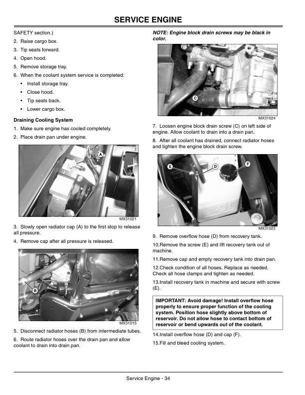 John Deere HPX 4×2, HPX 4×4 & HPX Trail 4X4 Gator Gas North America (010001-040000) Operator’s Manual (OMM154156) Workshop Guide