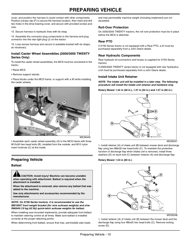 John Deere 580H, 580L Material Collection System Operator’s Manual (OMM157342) Workshop Guide