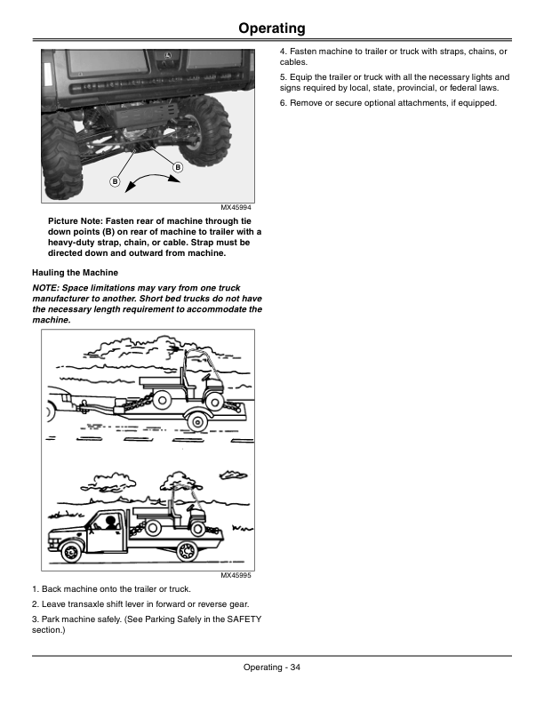 John Deere 855D XUV Gator North America (060001-080000) Operator’s Manual (OMM168320) Workshop Guide