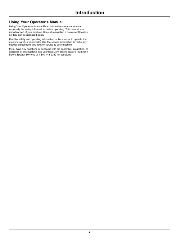 John Deere Swivel Cart Operator’s Manual (OMM172228) Workshop Guide