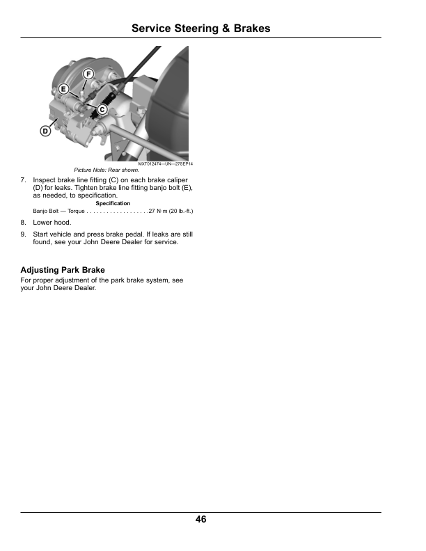 John Deere TX Gator Utility Vehicle North American (Excludes California)(110001-) Operator’s Manual (OMM176085) Workshop Guide