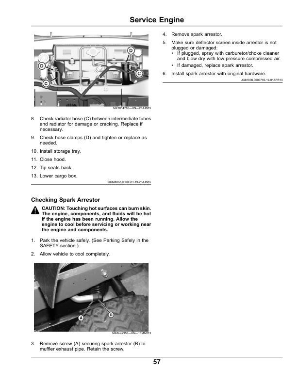 John Deere HPX 4X4 Gas Gator Utility Vehicles (Engine-Kawasaki FD620) Operator’s Manual (OMM178633) Workshop Guide