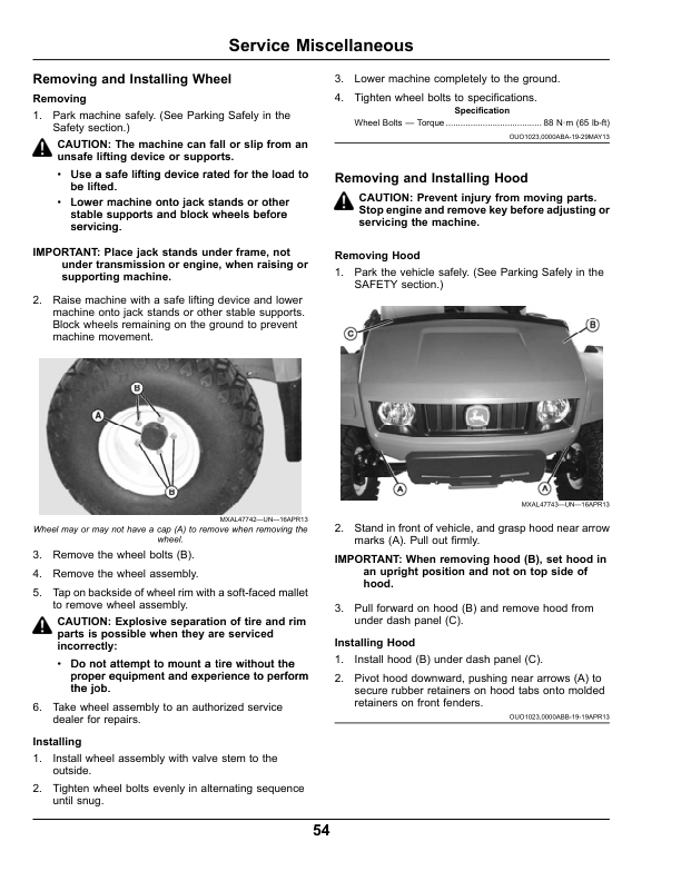 John Deere TX 4×2 Gas Gator Utility Vehicles / California Edition (Engine-Kawasaki FJ400) Operator’s Manual (OMM178643) Workshop Guide